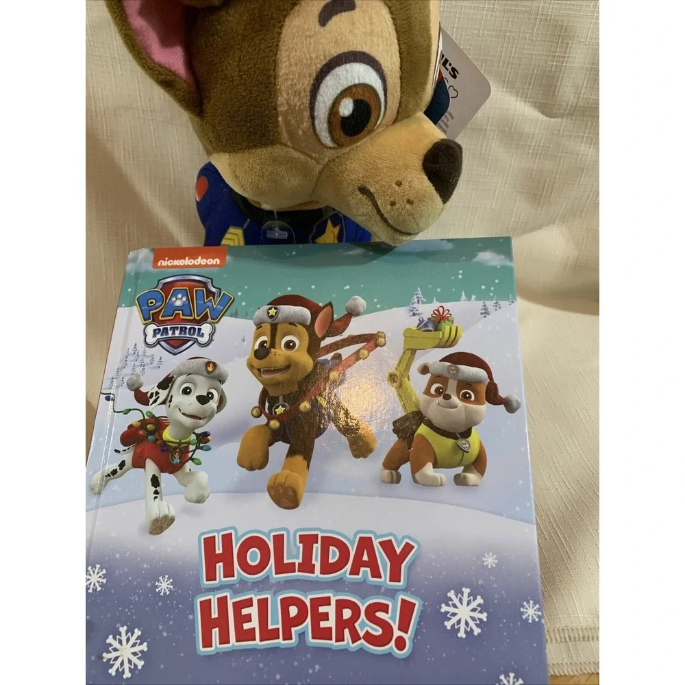 Paw Patrol Holiday Helpers Book‎ With Chase Plush Kohls Cares NWT